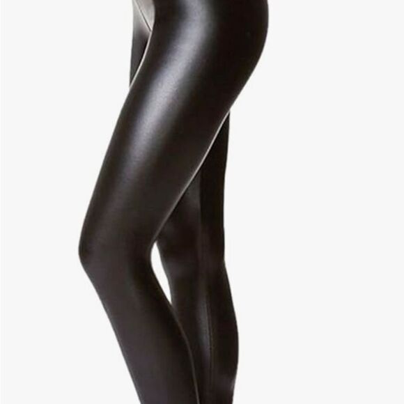 Tagoo Black Faux Leather Leggings - Picture 1 of 8